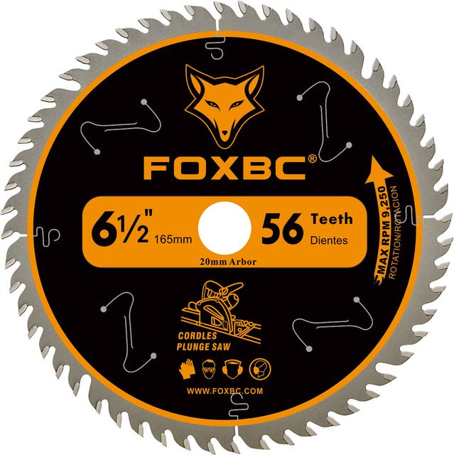 FOXBC Hartmetall-Sägeblatt 165 mm mit 20 mm Bohrung als Ersatz für Makita B-07353 und B-5734 - Bild 1