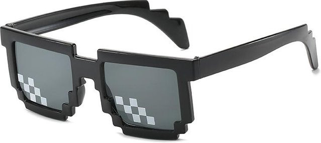 Dote Creeper Pixel Sonnenbrille, Square, Kunststoff, Vollrand, Black, Unisex - Bild 1