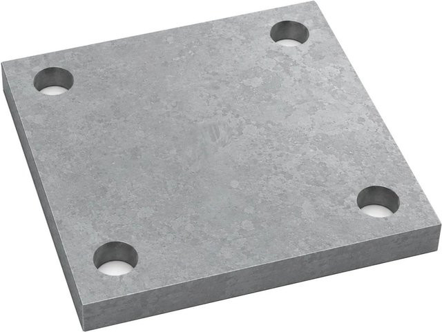 SO-TECH Anschweißplatte aus Stahl in Schwarz und Grau, B/T/H: 80 x 80 x 8 mm - Bild 1