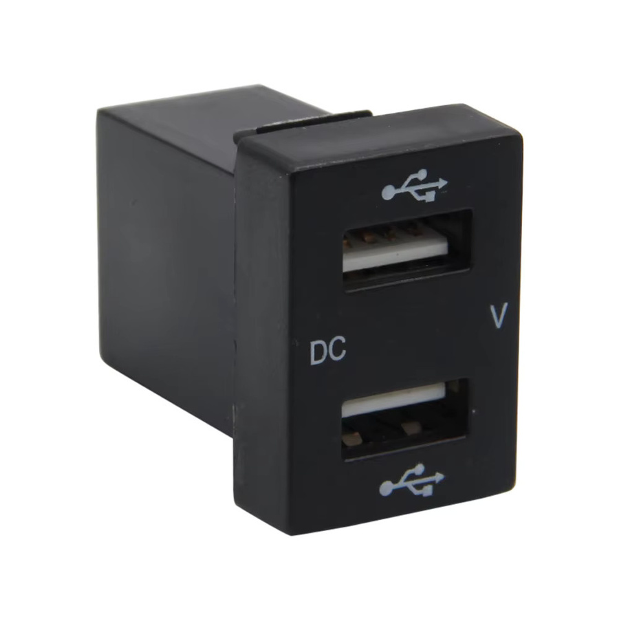 WYMECT Dual USB Schnellladegerät mit Voltmeter und LED für Toyota 12-24V, Power Adapter in Schwarz - Bild 3