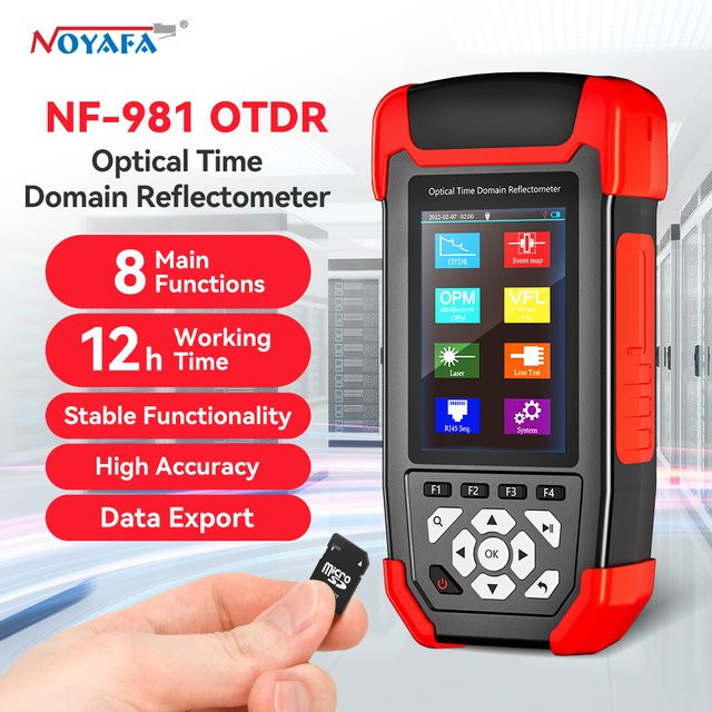 NOYAFA NF-981 Mini OTDR Glasfaser-Reflektometer mit OPM, VFL, OLS, Event Map und Ethernet-Kabeltester für 1310/1550nm - Bild 1