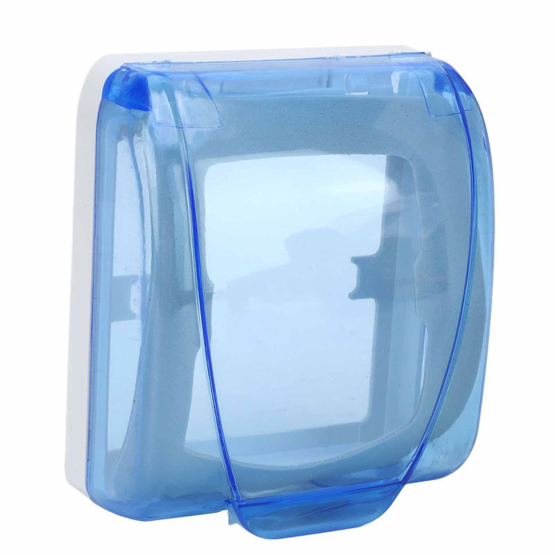 OutsideWorld Wasserdichte Schutzbox für Universal 86 Typ Steckdosen und Wandschalter, Transparent Blau - Bild 7