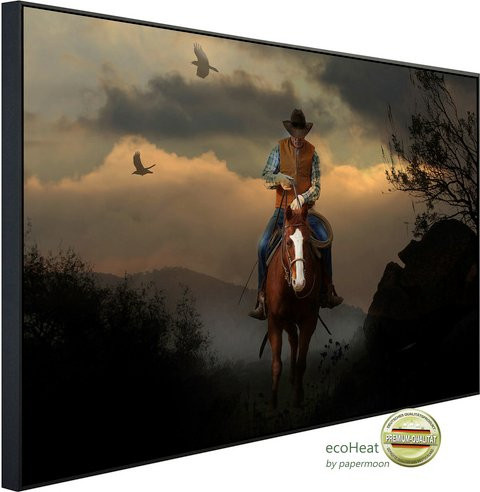 papermoon Infrarotheizung EcoHeat Cowboy in Bunt mit Matt-Effekt, App-Steuerung und Überhitzungsschutz - Bild 1