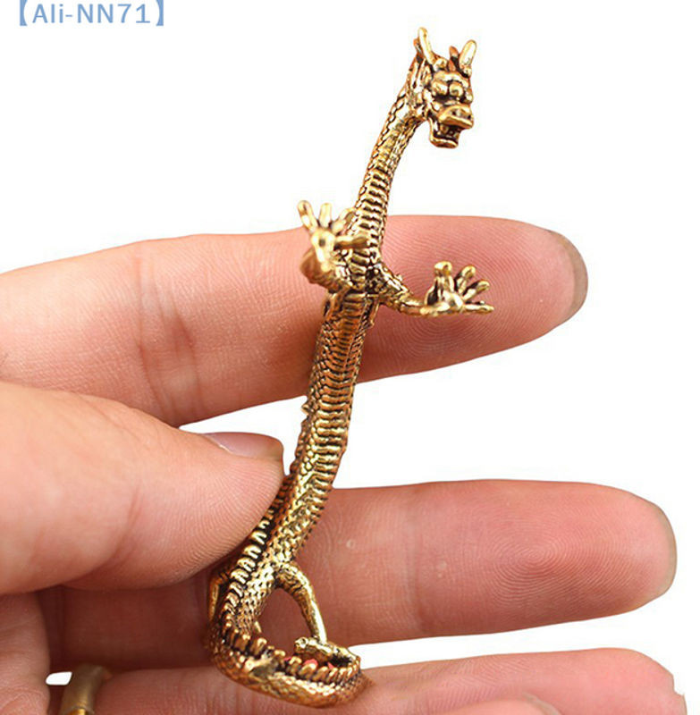 JETTING Drachen Statue aus Messing in Gold als stehende Dekoration für dein Zuhause - Bild 1