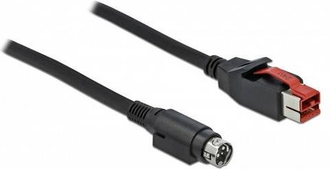 Delock PoweredUSB 24V Ladekabel mit Mini-DIN 3pol. Stecker, Schwarz, 5,00 m - Bild 1