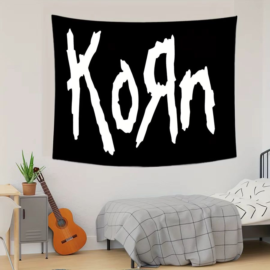 Korn Band Wandbehang Heavy Metal Rock Musik Tapisserie Schwarz - Bild 2