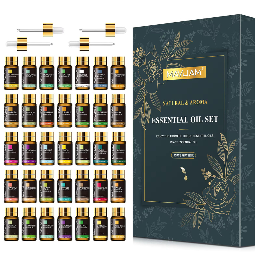 Mayjam Ätherische Öle Set, 35 Stück, Lavendel, Vanille, Zitrone, Eukalyptus - Bild 2
