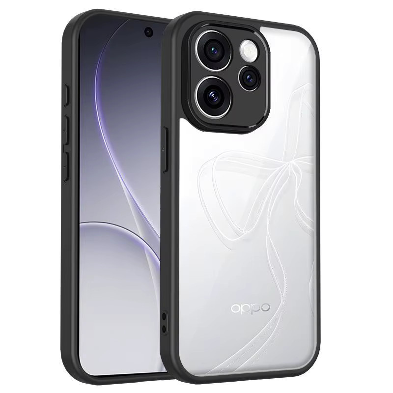 Silikon Handyhülle für Oppo Reno15 F, Reno 15 Pro Mini und Reno 15 Pro Max, transparent matt mit Hartschale-Rückseite - Bild 1