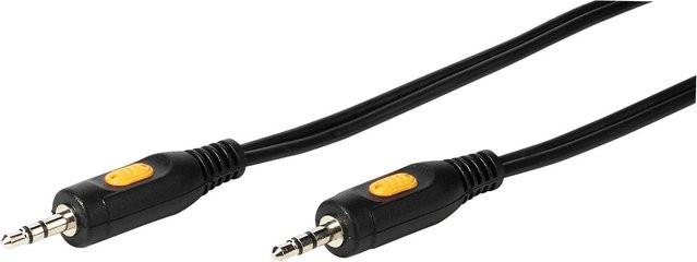 Vivanco Klinkenverbindung 3,5 mm Jack, Schwarz, 0,75 m - Bild 1