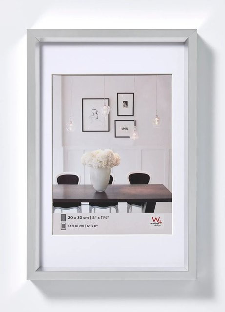 Walther Design Steel Style Kunststoff Bilderrahmen Silber, B/H: 20 x 30 cm - Bild 1