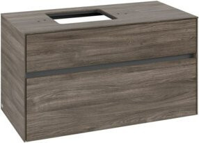 V&B Waschtischunterschrank Collaro in Stone Oak mit Waschbeckenanschluss links, B/T/H: 100 x 54,8 x 50 cm - Bild 1