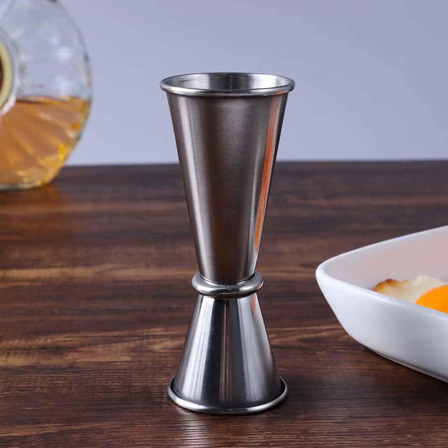 Edelstahl Cocktail Shaker Messbecher Jigger Dual Shot Drink Measure in Silber - Bild 3