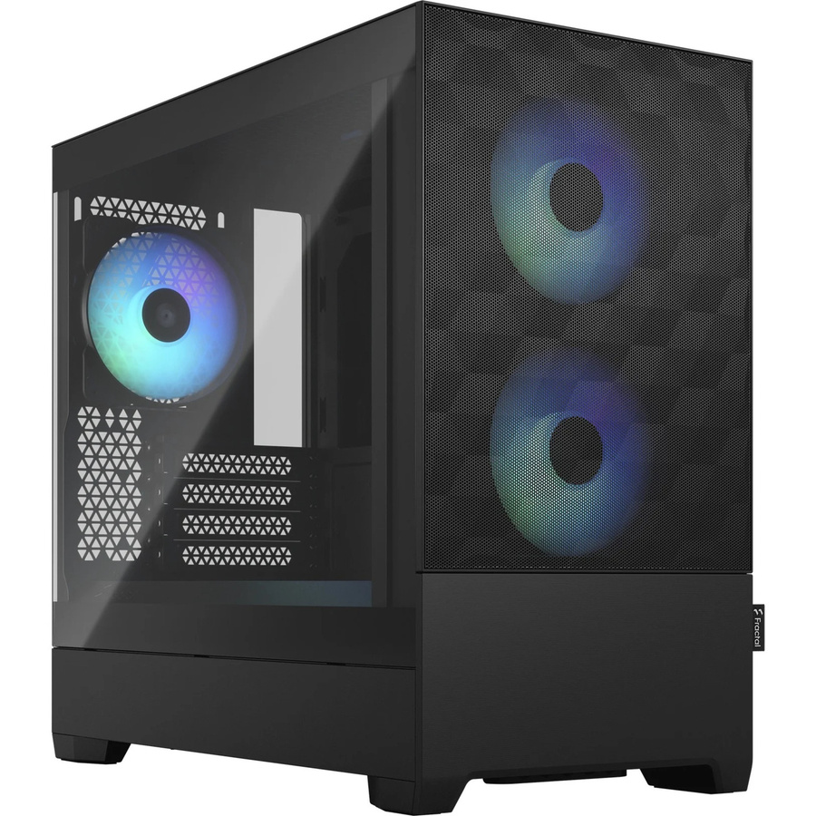 Fractal Design Pop Mini Air RGB Micro-ATX Mini-Tower PC-Gehäuse in Schwarz mit Glas-Seitenteil und USB-C/USB-A Anschlüssen - Bild 1