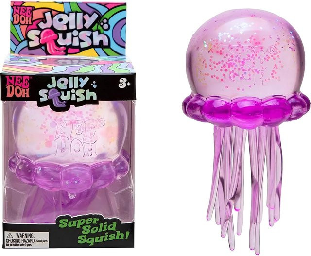Binchi Fitness Wackelnde Quallen, Quetschspielzeug, Glitzer, Fidget Sensorisches Spielzeug - Bild 1