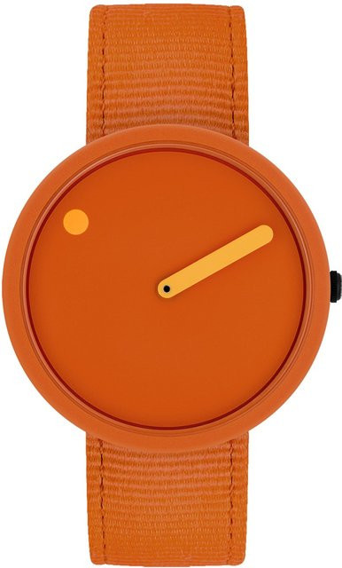 Picto Analoguhr, Quarz, Kunststoff, Orange, 40 mm, Unisex - Bild 1