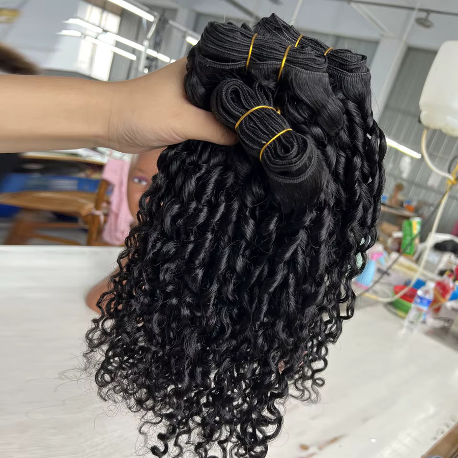 BINF Burmesische Pixie Locken Haarbündel, unbehandeltes Echthaar - Bild 2