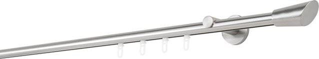 ONDECO Handlauf 1-läufig in Edelstahl-Optik, Länge: 370 cm, Durchmesser: 20 mm, mit Wandträger 6,5 cm und Endstück - Bild 1