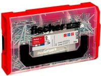 Fischer FixTainer PowerFast II Spanplattenschrauben-Sortiment mit Senkkopf und Pozidriv-Kreuzschlitz aus Stahl, 700 Stück - Bild 1