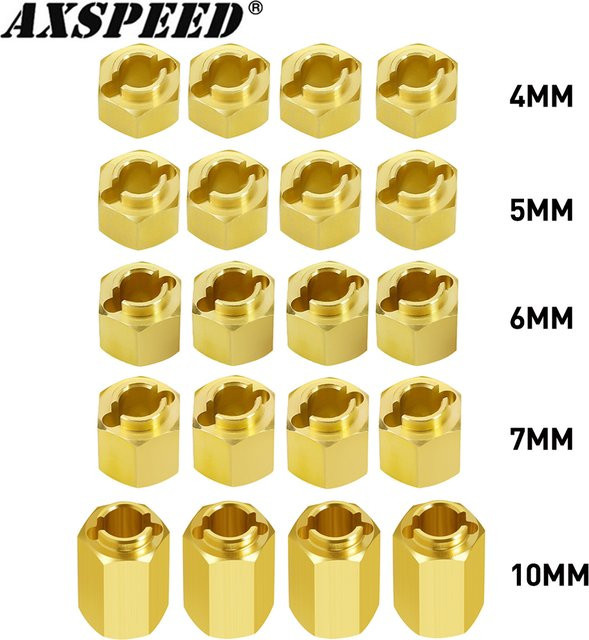 AXSPEED Messing Rad Hex Hub Extender Adapter, 1:18, Zubehör - Bild 1