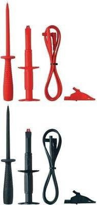 Benning Sicherheits-Messleitungs-Set TA 3 8-teilig mit Lamellensteckern 4 mm, Länge: 1000 mm, Rot und Schwarz - Bild 2