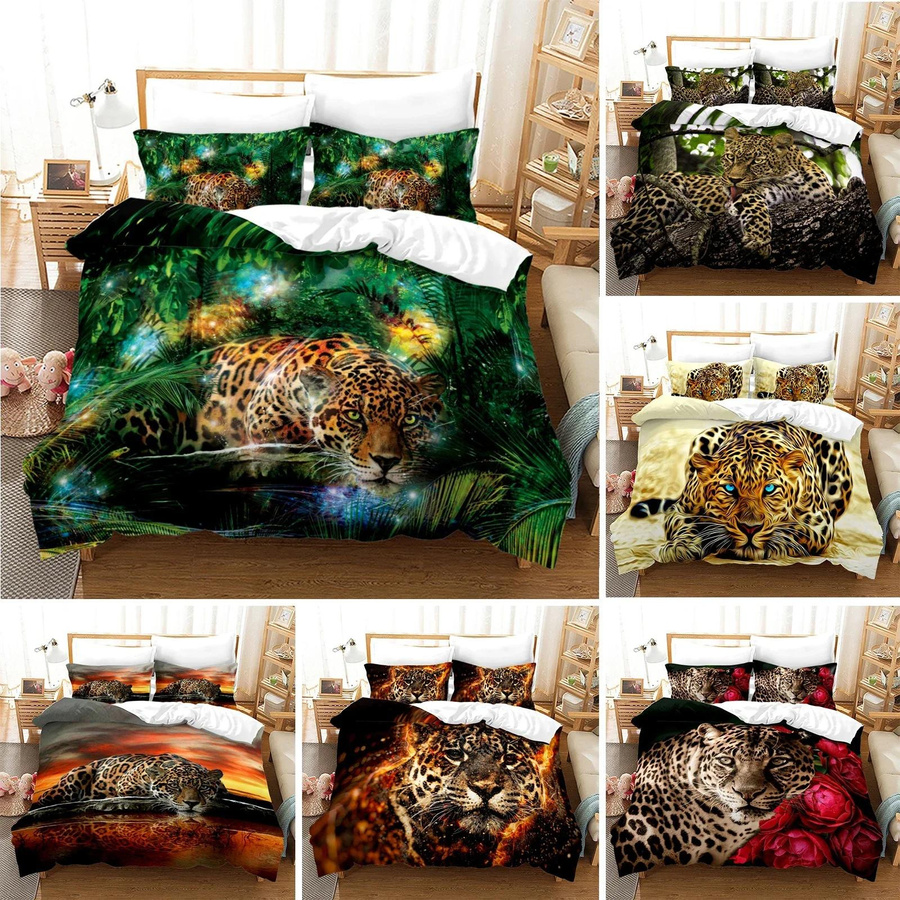 Lodestar Bettwäscheset mit schwarzem Panther Muster und Reißverschluss, 2-teilig, B/H: 70 x 133 cm - Bild 2