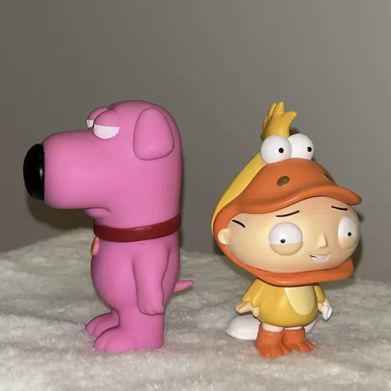 Bandai Family Guy Brian & Stewie Puppen mehrfarbig handgefertigtes Desktop-Ornament aus Kunststoff - Bild 3