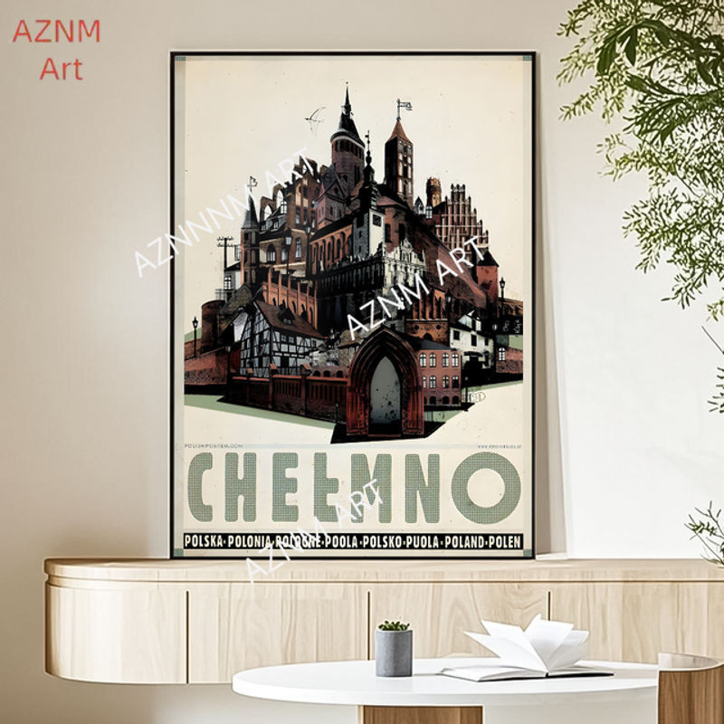 R-Ryszard Kaja Artworks Polnisches Poster in Vintage-Optik, mehrfarbige Wanddekoration aus Papier für dein Zuhause - Bild 1