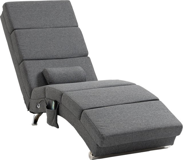 HOMCOM Elektrischer Massagesessel mit hoher Rückenlehne und Fernbedienung, Klappbarer Loungesessel als Fernsehsessel mit 5 Modi und Kissen, Dunkelgrau - Bild 1