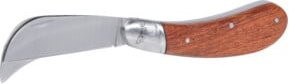 KS Tools Elektriker-Klappmesser aus Edelstahl mit einer Sichel- und einer geraden Klinge in Braun - Bild 1