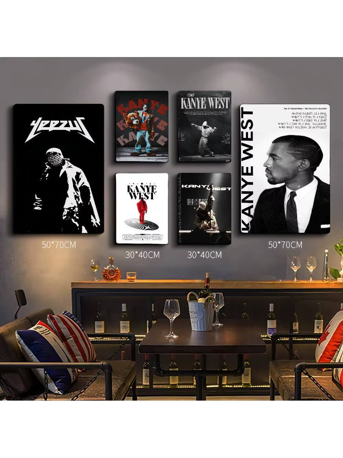 Selbstklebendes Kanye West Anime-Poster als dekoratives Kunstwerk für deine Raumgestaltung - Bild 7