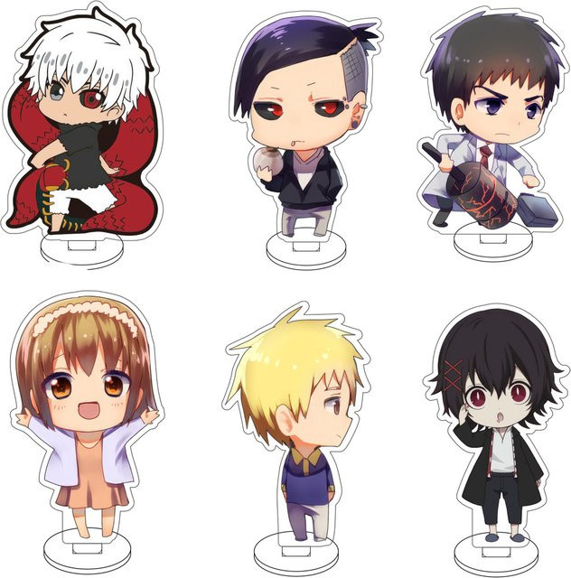 Bandai Tokyo Ghoul Kaneki Ken Touka Kirishima Ayato Acryl-Figur Ständer, 10cm - Bild 1