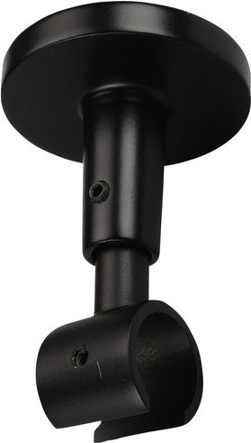 LIEDECO Deckenträger für Gardinenstangen aus Metall, Durchmesser: 16 mm, Schwarz - Bild 1