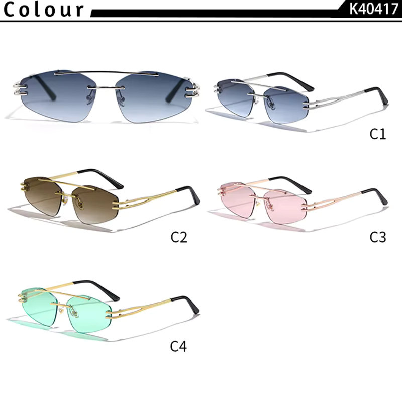 HBK Sonnenbrille randlos, Metal, Unisex - Bild 2