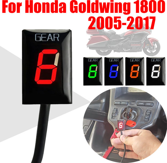 Wasserdichte Getriebe Anzeige für Honda Goldwing GL1800 (2005-2017) in Schwarz und Blau - Bild 1
