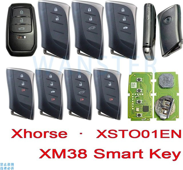 Xhorse XM38 Universal XSTO01EN Smart Auto Schlüssel Fernbedienung für Toyota Camry RAV4 Prado Crown und Lexus GS IS ES RZ CX CT NX in Schwarz - Bild 1