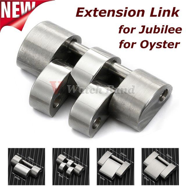 nxalp Uhrenarmband-Zubehör Edelstahl-Verlängerungsstück, Silber - Bild 1