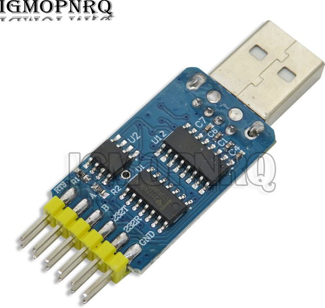 6 in 1 USB zu UART TTL RS232 RS485 Konverter Modul CP2102 Serieller Adapter für Arduino in Blau mit USB-C Anschluss - Bild 1