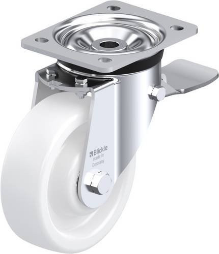 Blickle Lenkrolle LK-SPO 150K-ST mit Feststeller, verzinkt, Rad-Durchmesser: 15 cm, Tragfähigkeit: 600 kg - Bild 1