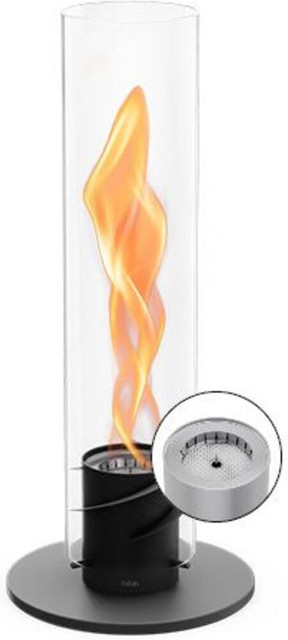 Höfats Tischfeuer SPIN 900 Green Living Tischfeuer in Schwarz mit Borosilikatglas - Bild 1
