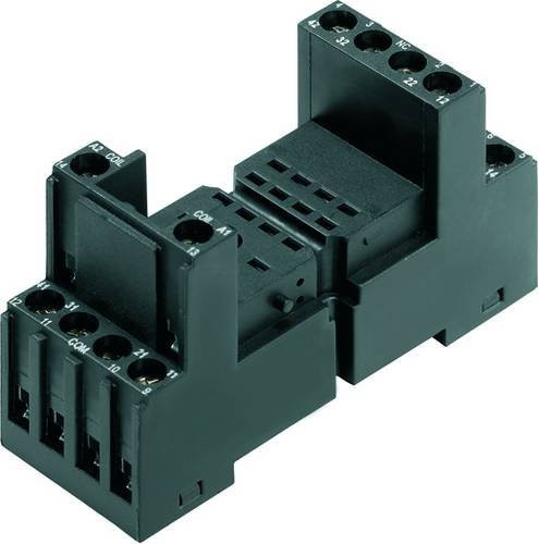 Weidmüller SCM 4CO N Relaissockel für RIDERSERIES, Schwarz, 10 Stück, B: 27 mm, H: 77 mm, L: 65 mm - Bild 1