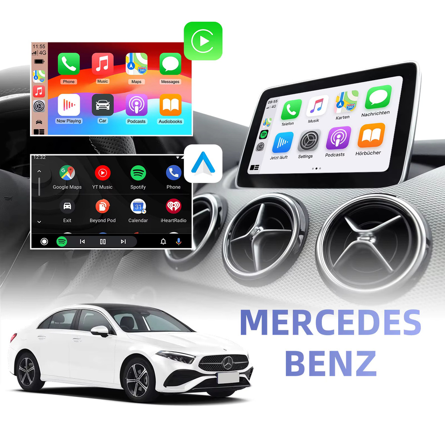 Ezonetronics Kabelloses CarPlay und Android Auto Nachrüstkit Decoder-Box für Mercedes Benz NTG 4.5 und 4.7 COMAND System (2011-2015) mit Wi-Fi und Bluetooth - Bild 6
