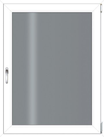 RORO Kunststoff-Fenster KOMFORT B70 in Weiss mit Klarglas, Breite: 90 cm, Höhe: 120 cm - Bild 1