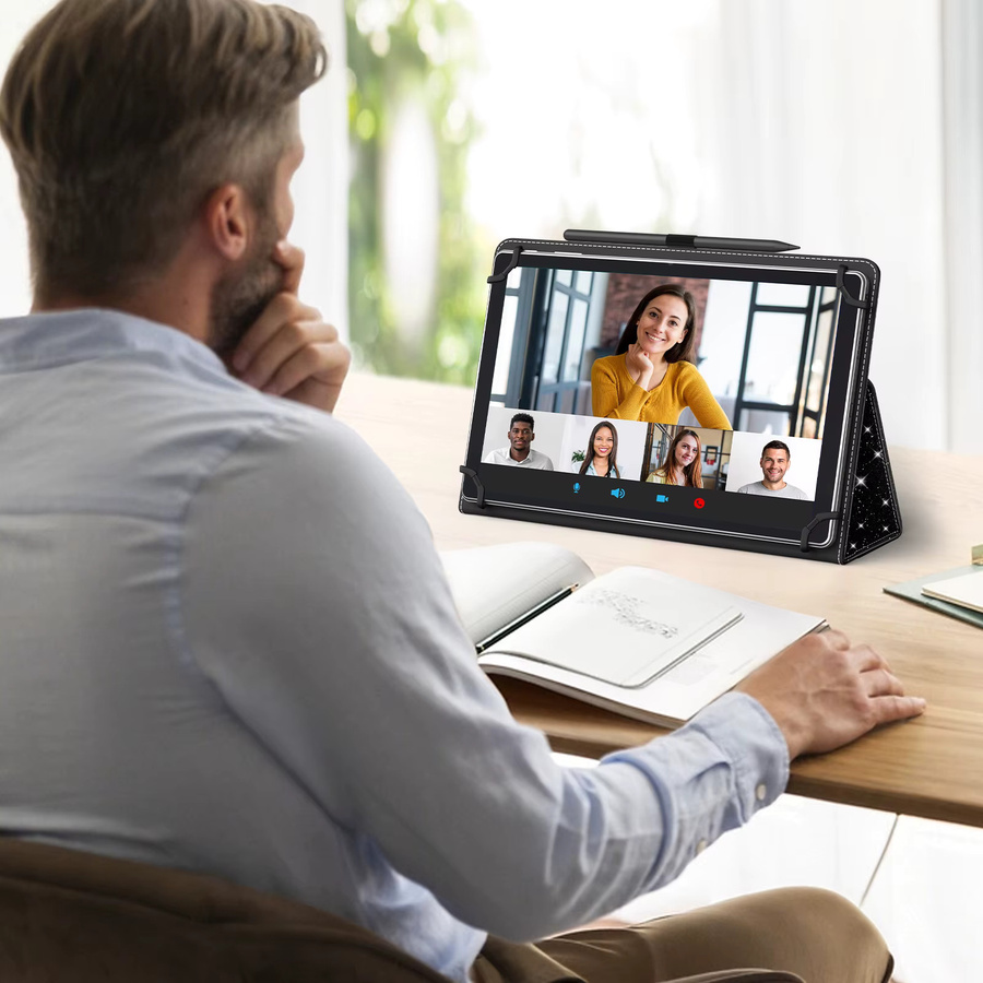 Dadanism Universelle Tablet Hülle für 9,6 bis 11 Zoll Touchscreen-Tablets, faltbare Standhülle mit Handschlaufe, Schwarz - Bild 6