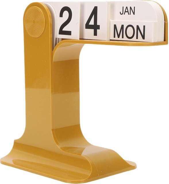 Koogeelife Ewiger Kalender für den Schreibtisch in Weiß, Moderne Tischdekoration für tägliche Nutzung - Bild 1