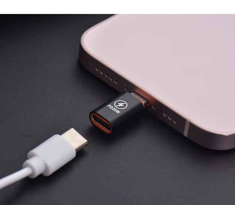 OTG-Adapter für iOS Lightning auf USB-C mit 20W Schnellladefunktion PD, Schwarz - Bild 6