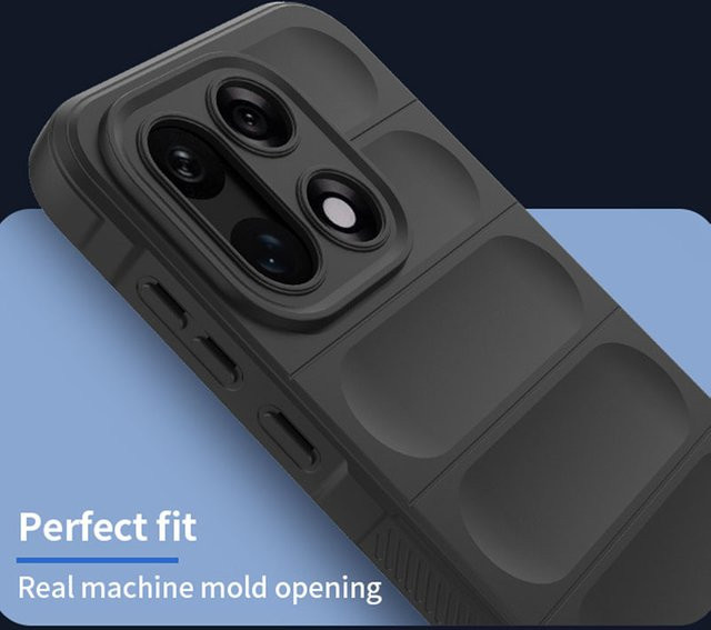 Stoßfeste Silikon Schutzhülle für OnePlus 15 aus flüssigem Silikon mit TPU-Stoßstange in Schwarz und Grau - Bild 1