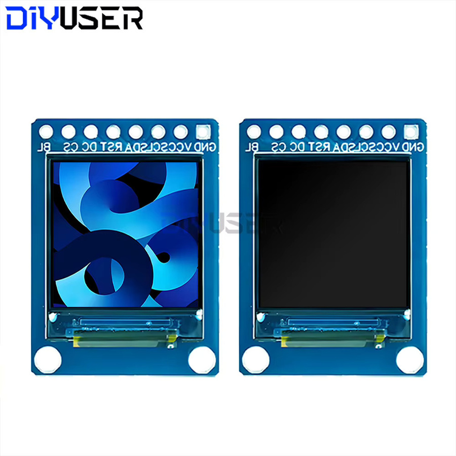 DIYUSER 0,85 Zoll IPS LCD-Anzeigemodul 128x128 SPI GC9107 TFT-Bildschirm in Blau für ESP32 und Raspberry Pi DIY-Projekte - Bild 3