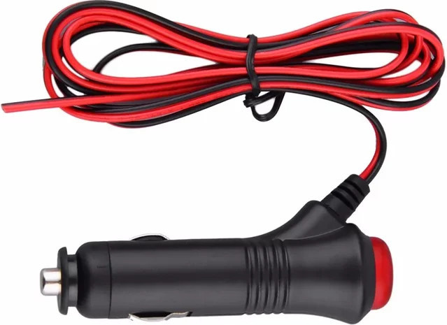 kebidumei Zigarettenanzünder-Buchse Stecker Adapter mit Schalter für 12V 24V Auto und Motorrad in Schwarz - Bild 1