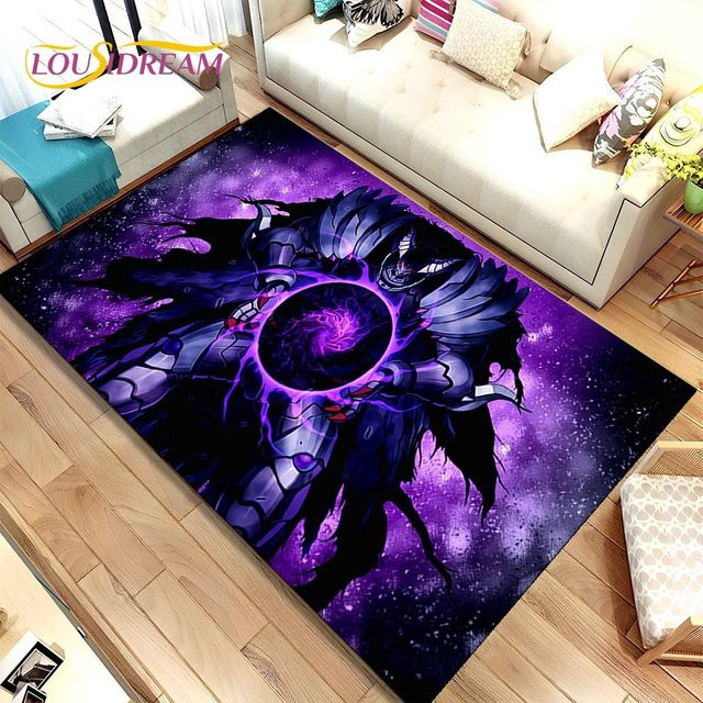 Yu-Gi-Oh Monster Card Anime-Teppich von YunhengTechnology, lila, rutschfest und waschbar, B: 120 cm, T: 160 cm - Bild 1