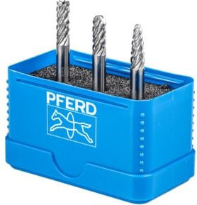 PFERD TOOLS Hartmetall Hochleistungsfrässtift Set 1406 ALLROUND 3-teilig in Blau, Ø 6 mm Schaft-Ø 6 mm, universal grob - Bild 1